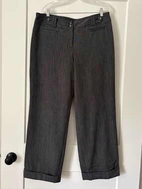 Ann Taylor Women’s Charcoal Wide-Leg Trousers